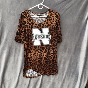 Leopard Print Huskers Women's Tunic Top